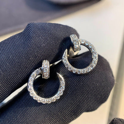 [Am jewelry]JUSTE EARRINGS SILVER DIAMONDS