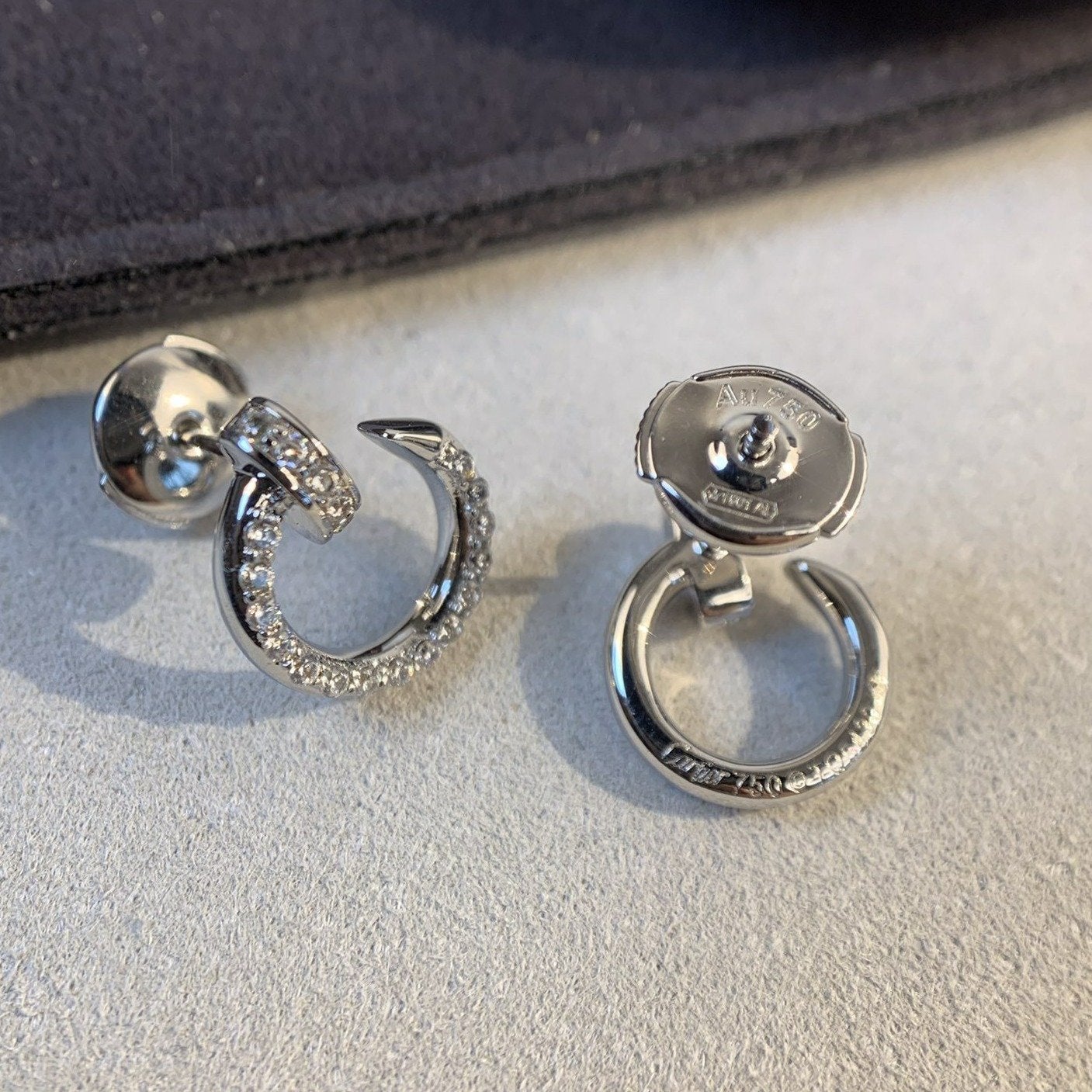 [Am jewelry]JUSTE EARRINGS SILVER DIAMONDS