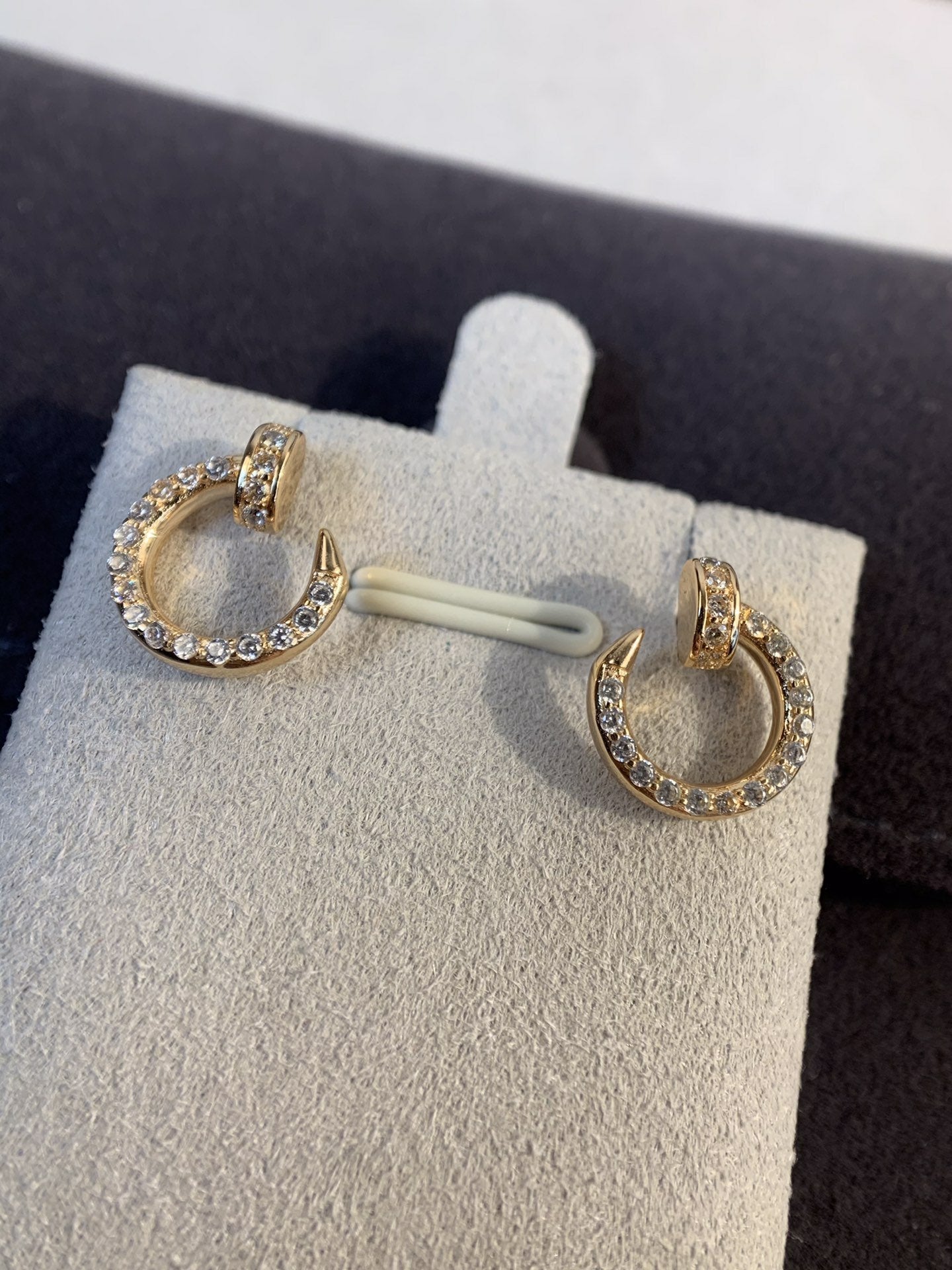 [Am jewelry]JUSTE EARRINGS GOLD DIAMONDS