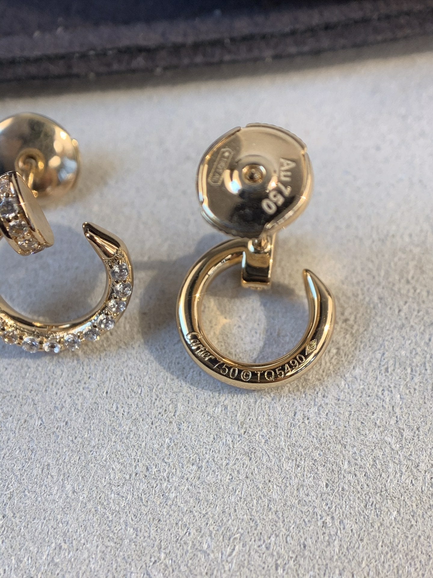 [Am jewelry]JUSTE EARRINGS GOLD DIAMONDS