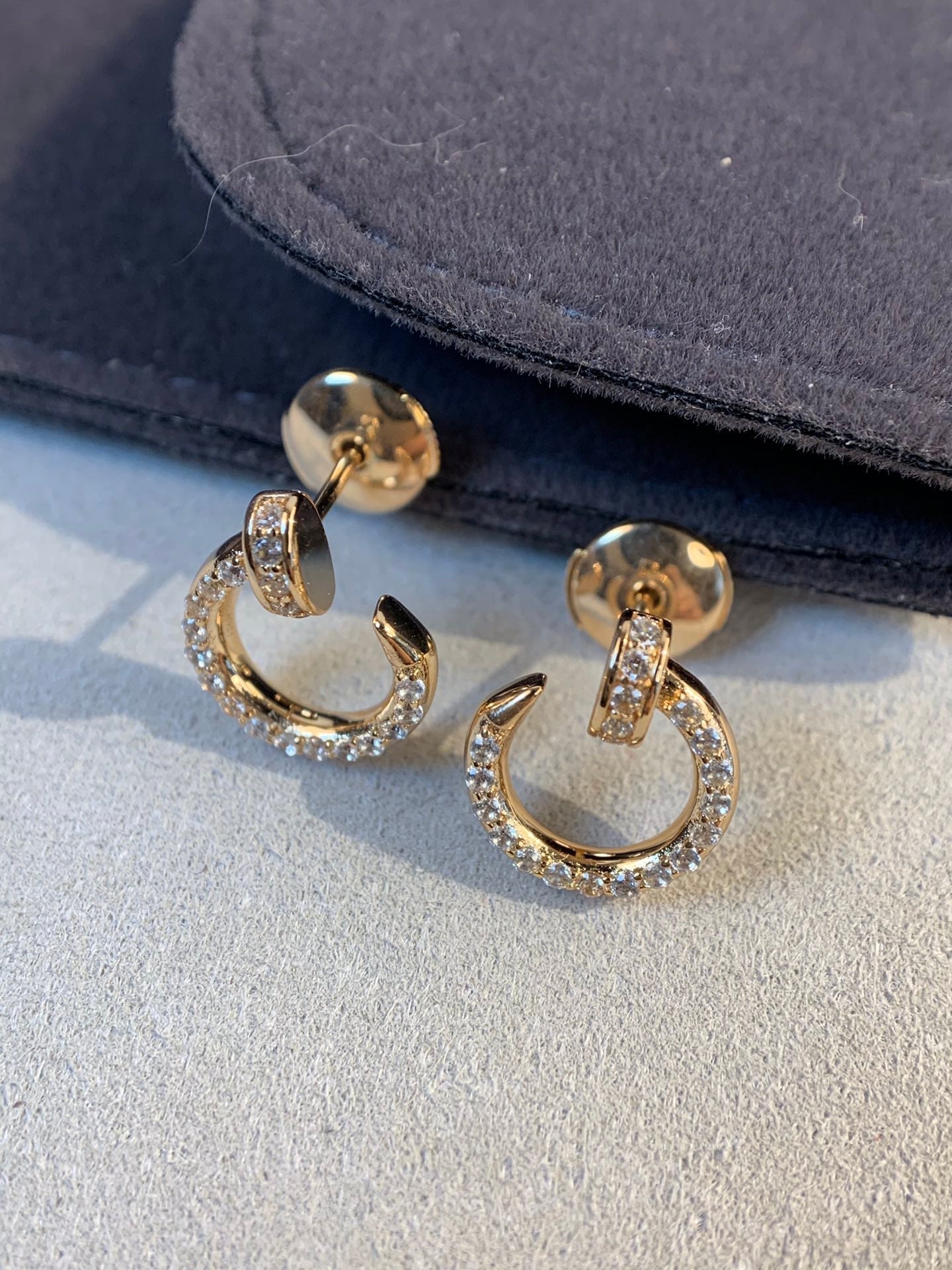 [Am jewelry]JUSTE EARRINGS GOLD DIAMONDS