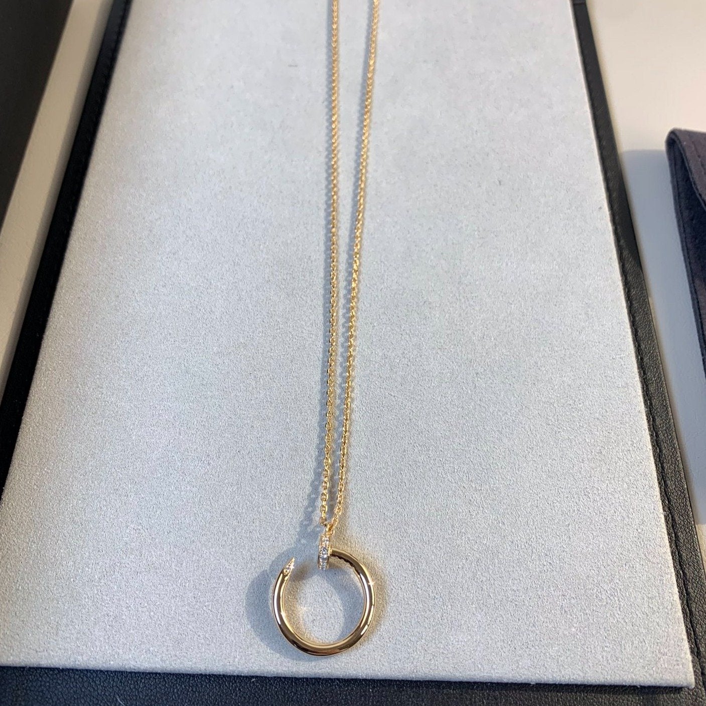 [Am jewelry]JUSTE NECKLACE PINK GOLD