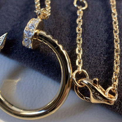 [Am jewelry]JUSTE NECKLACE PINK GOLD