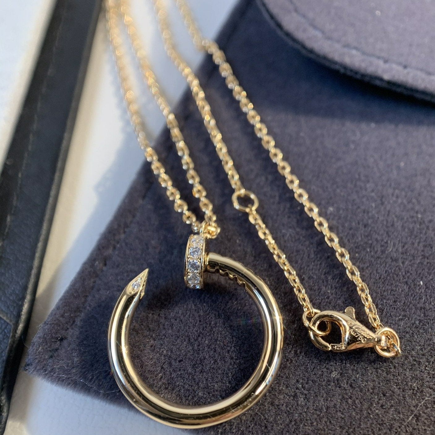 [Am jewelry]JUSTE NECKLACE PINK GOLD