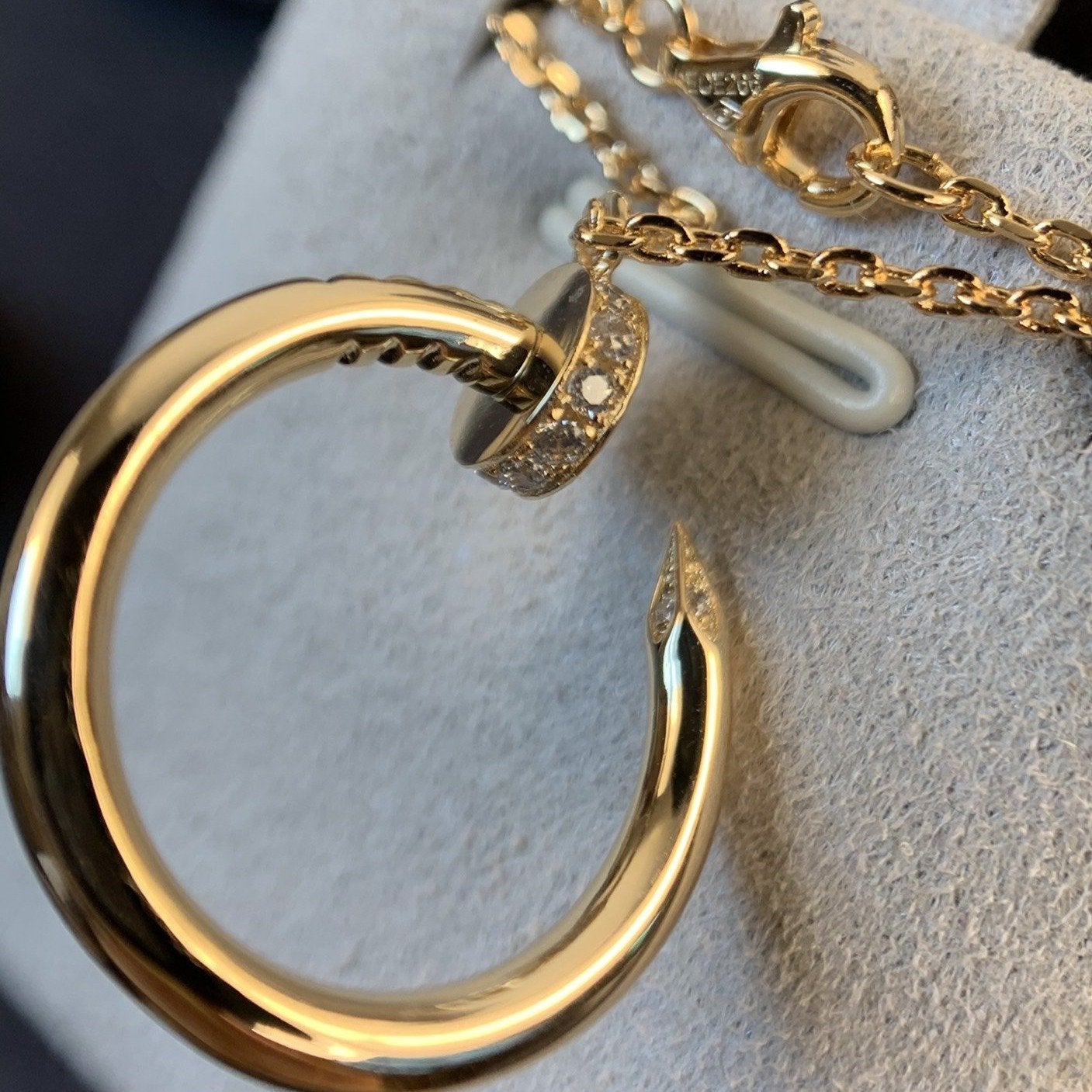 [Am jewelry]JUSTE NECKLACE PINK GOLD