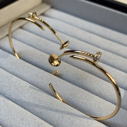 [Am jewelry]JUSTE EARRINGS GOLD DIAMONDS 1.8MM