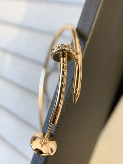 [Am jewelry]JUSTE EARRINGS GOLD DIAMONDS 1.8MM