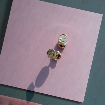 [Am jewelry]LOVE EARRINGS PINK GOLD 10MM