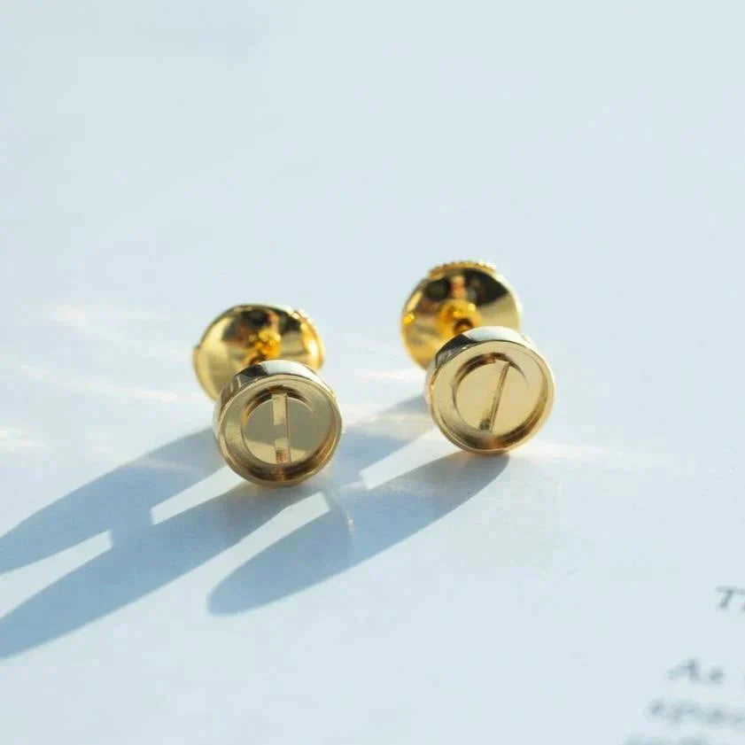 [Am jewelry]LOVE EARRINGS GOLD 10MM