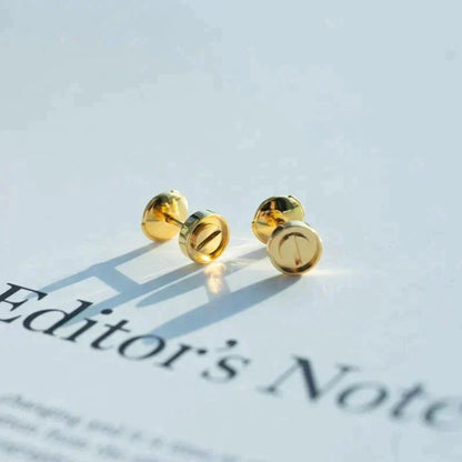 [Am jewelry]LOVE EARRINGS GOLD 10MM