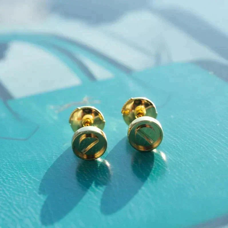 [Am jewelry]LOVE EARRINGS GOLD 10MM