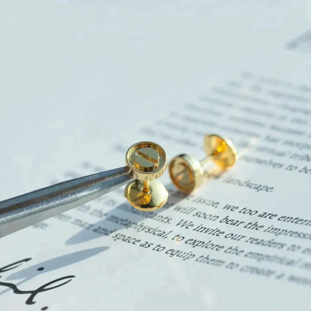 [Am jewelry]LOVE EARRINGS GOLD 10MM
