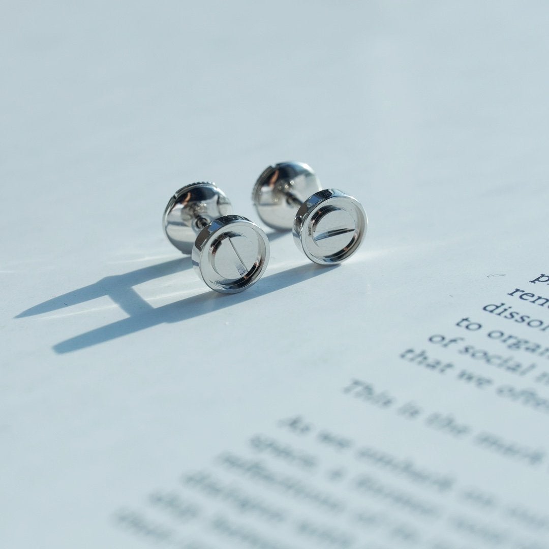 [Am jewelry]LOVE EARRINGS SILVER 10MM