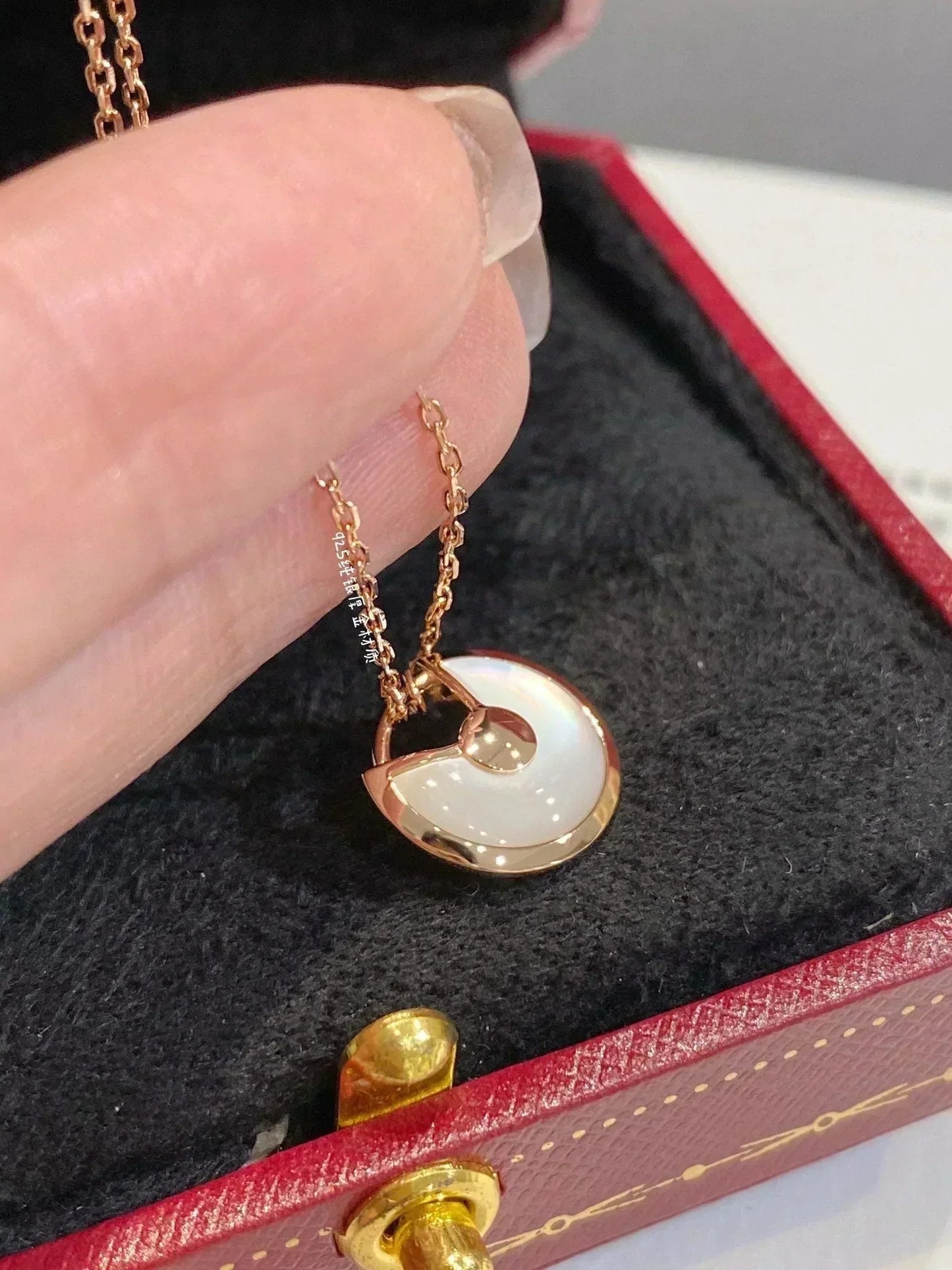 [Am jewelry]AMULETTE ROSE GOLD MOP NECKLACE