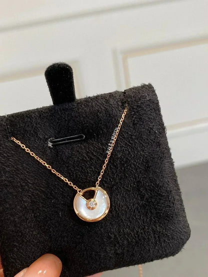 [Am jewelry]AMULETTE ROSE GOLD MOP NECKLACE