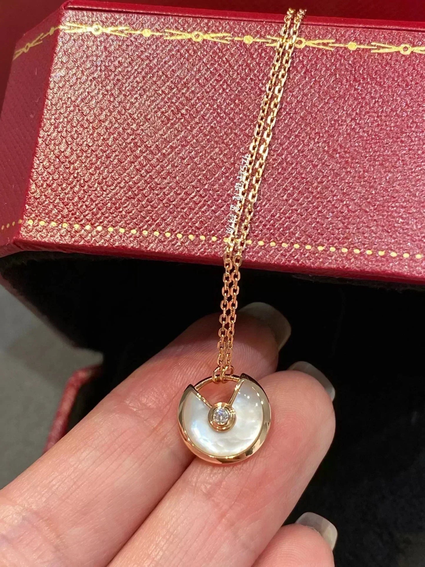 [Am jewelry]AMULETTE ROSE GOLD MOP NECKLACE