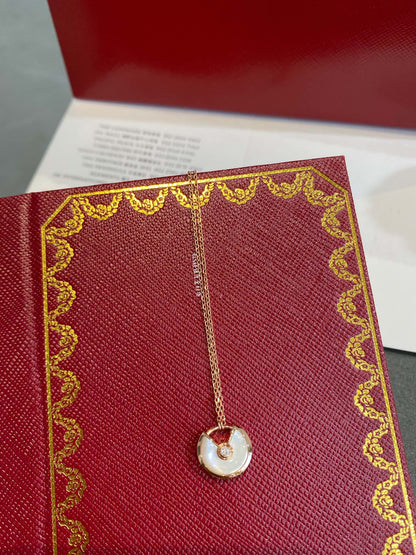 [Am jewelry]AMULETTE ROSE GOLD MOP NECKLACE