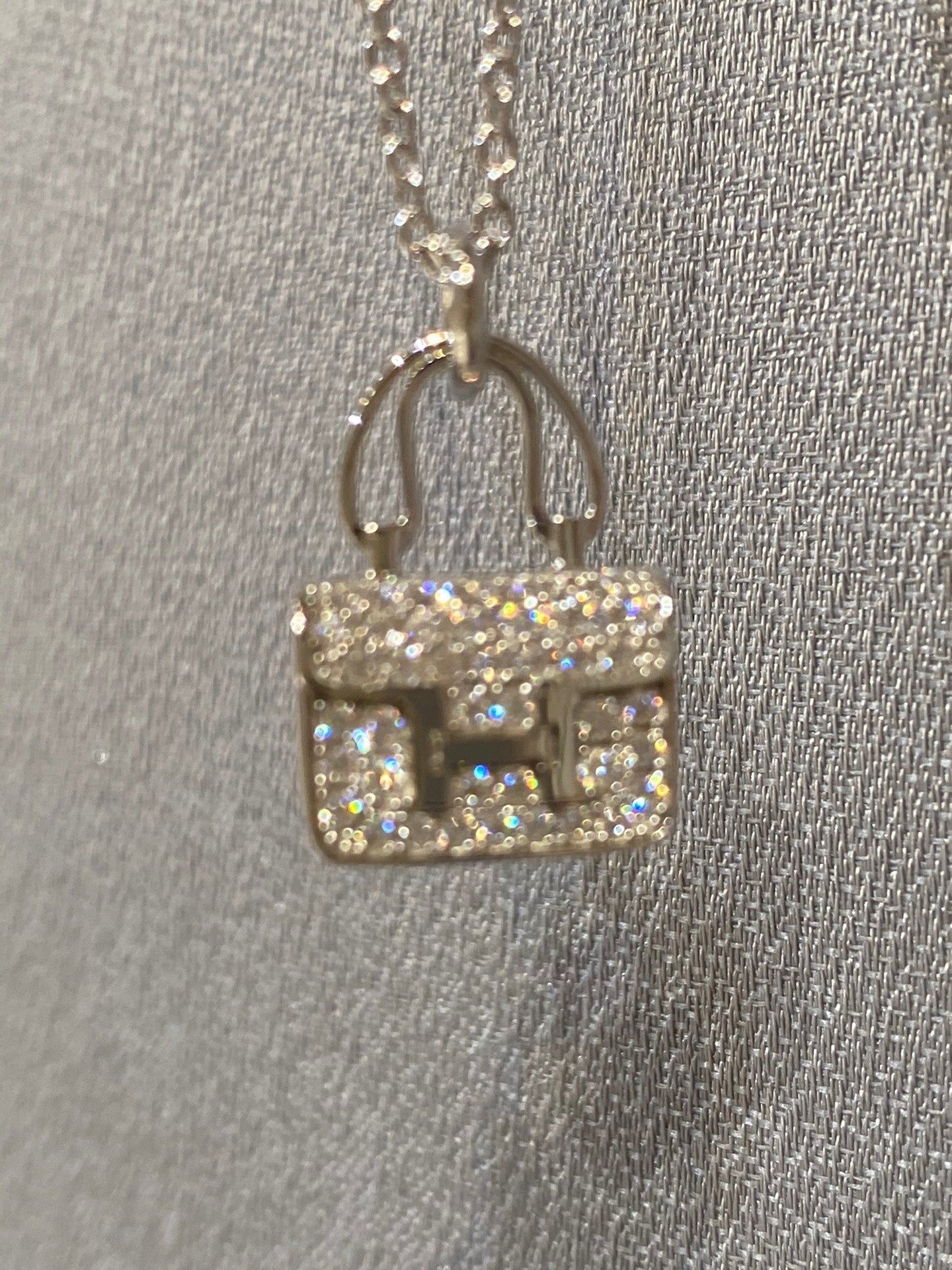 [Am jewelry]CONSTANCE PEDANT DIAMOND NECKLACE
