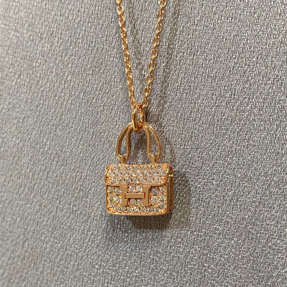 [Am jewelry]CONSTANCE PEDANT DIAMOND NECKLACE