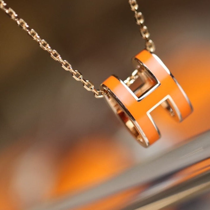 [Am jewelry]POP H PEDANT PINK GOLD