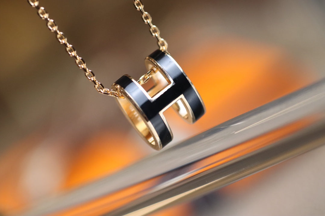 [Am jewelry]POP H PEDANT PINK GOLD