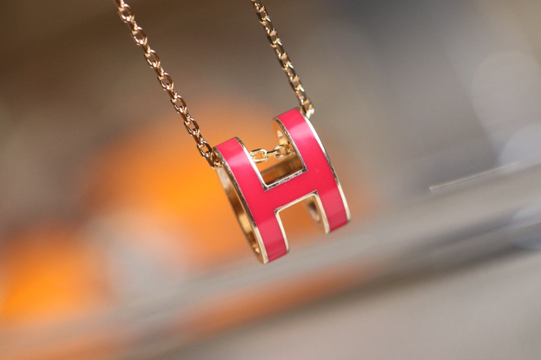 [Am jewelry]POP H PEDANT PINK GOLD