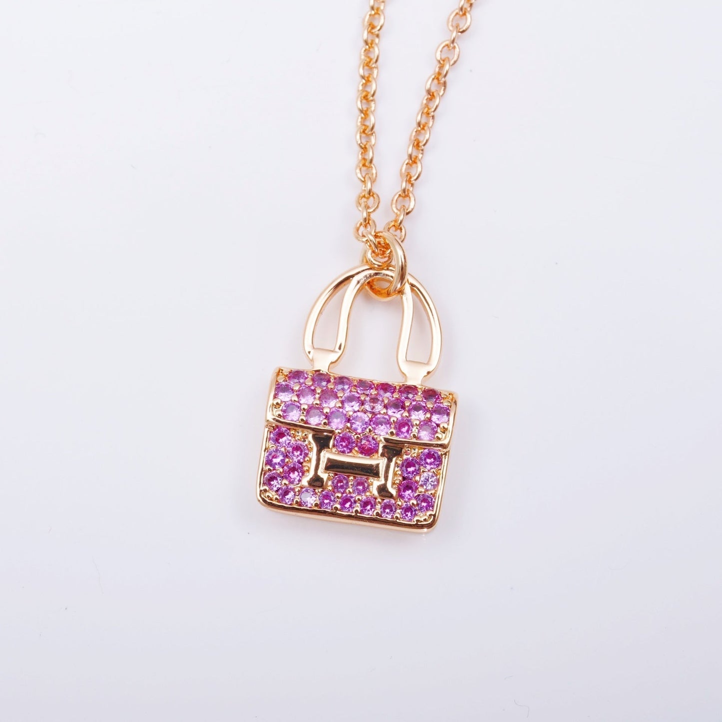 [Am jewelry]CONSTANCE PEDANT PURPLE DIAMOND NECKLACE