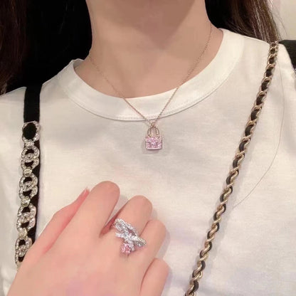 [Am jewelry]CONSTANCE PEDANT PURPLE DIAMOND NECKLACE