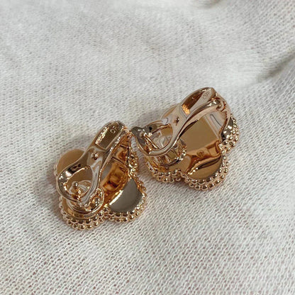 [Am jewelry]CLOVER MEDIUM 1 MOTIFS CARNELIAN  DIAMOND earrings