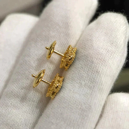 [Am jewelry]CLOVER MINI 9.5MM MALACHITE  EARRINGS