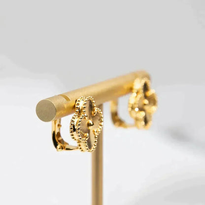 [Am jewelry]CLOVER MEDIUM 1 MOTIFS LASER EARRINGS