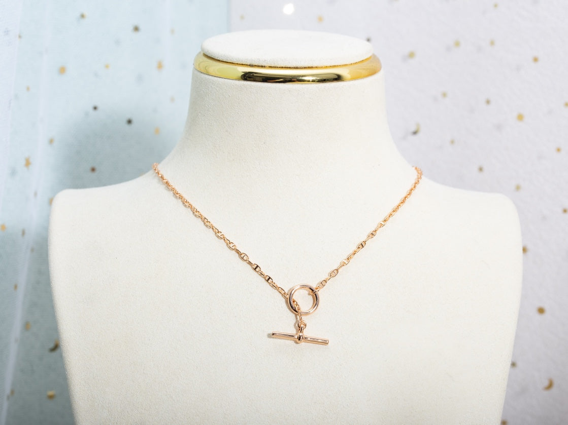 [Am jewelry]ECHAPPEE NECKLACE PINK GOLD