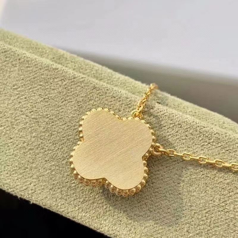 [Am jewelry]CLOVER 15MM DIAMOND TURQUOISE NECKLACE