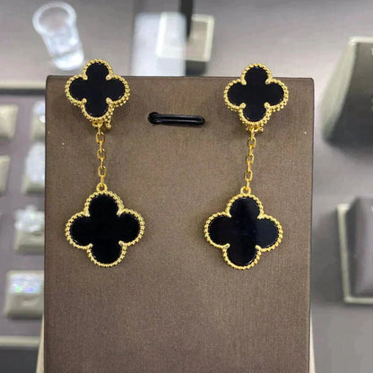 [Am jewelry]CLOVER 2 MOTIFS  EARRINGS (MULTIPLE CHOICESC