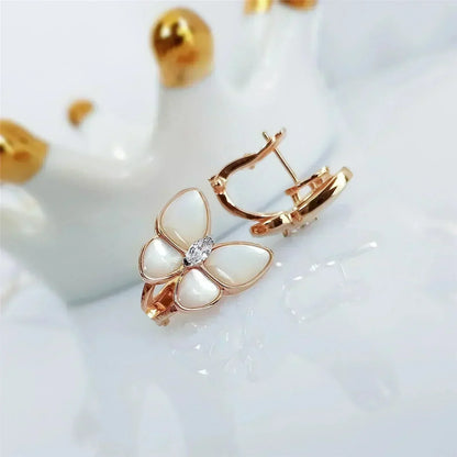[Am jewelry]BUTTERFLY MOP DIAMOND EARRINGS