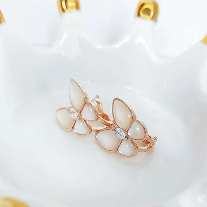 [Am jewelry]BUTTERFLY MOP DIAMOND EARRINGS