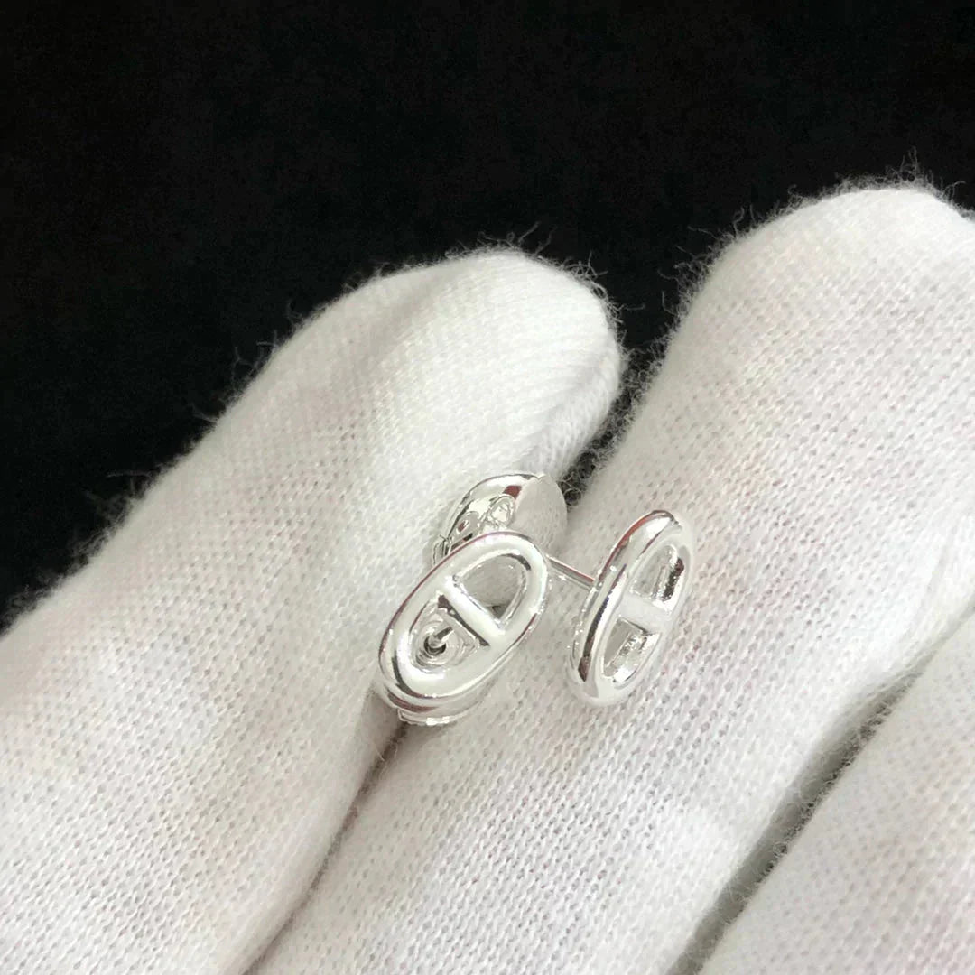 [Am jewelry]CHAINE SMALL EARRINGS GOLD AND SILVER