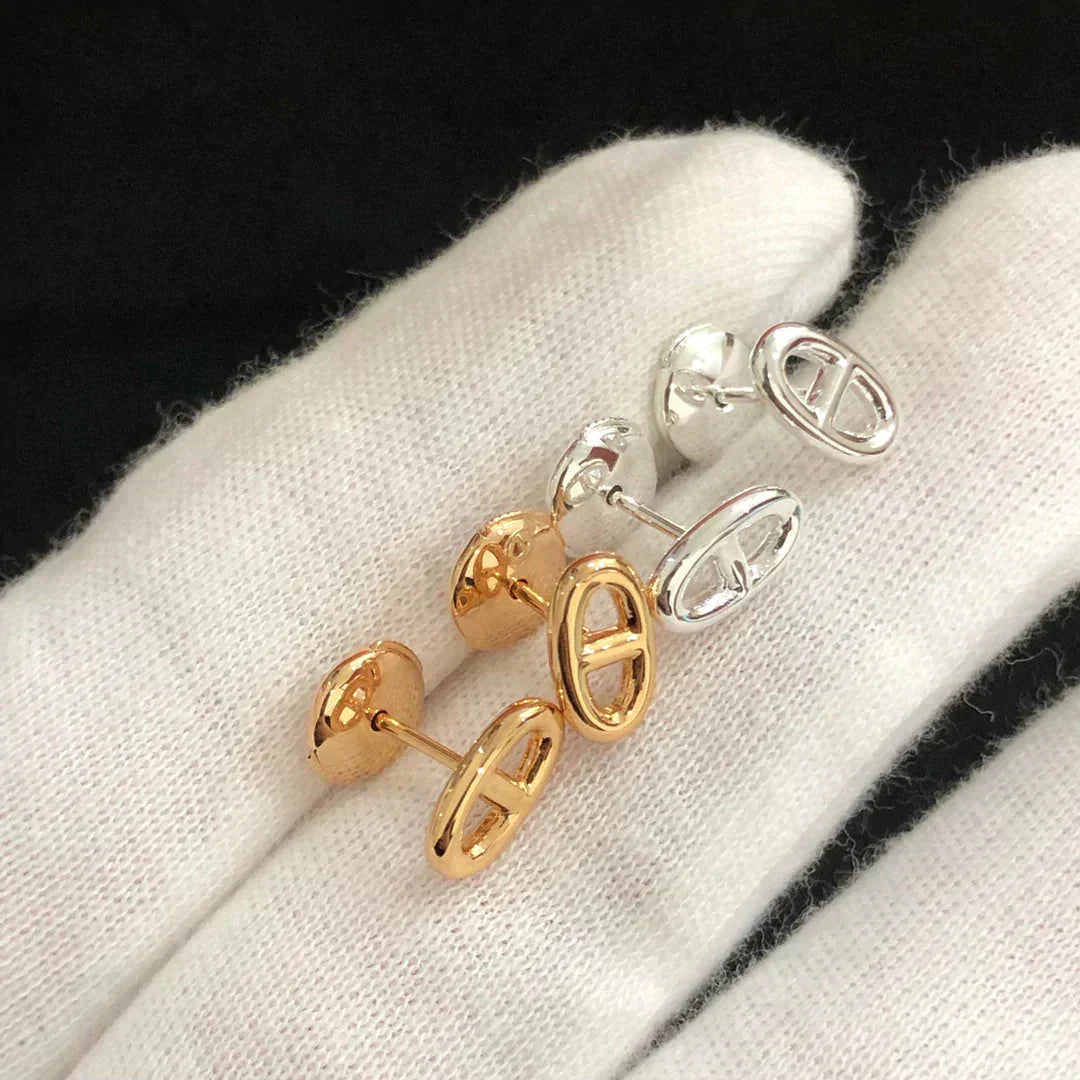 [Am jewelry]CHAINE SMALL EARRINGS GOLD AND SILVER