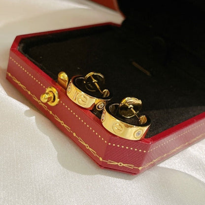 [Am jewelry]LOVE EARRINGS 5.7MM 2 DIAMONDS