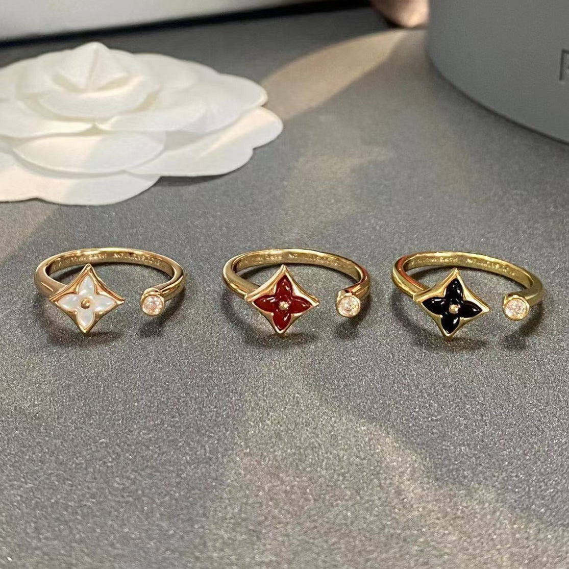 [Am jewelry]STAR 1 DIAMOND OPEN RING