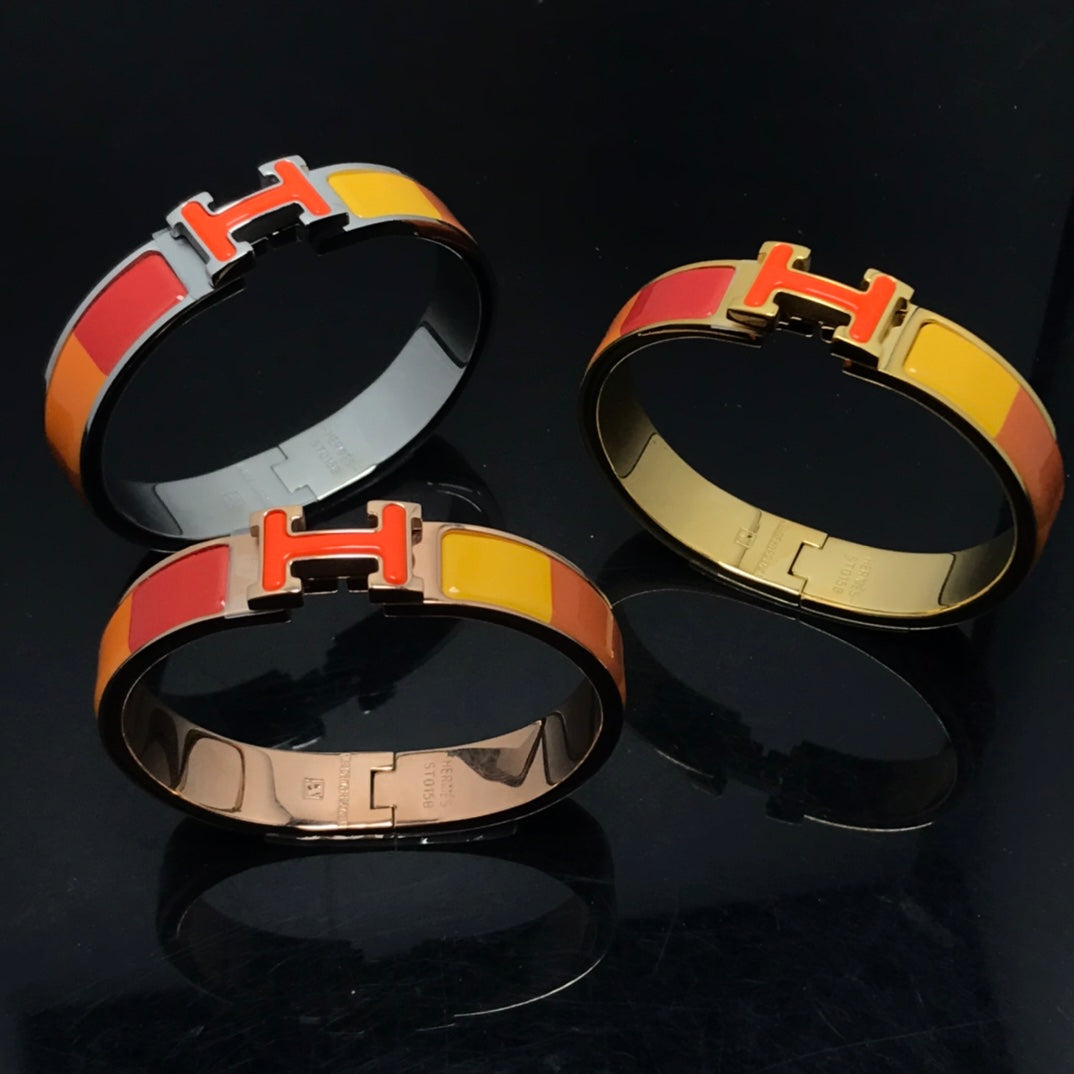 [Am jewelry]H BRACELET ORANGE RAINBOW CERAMIC