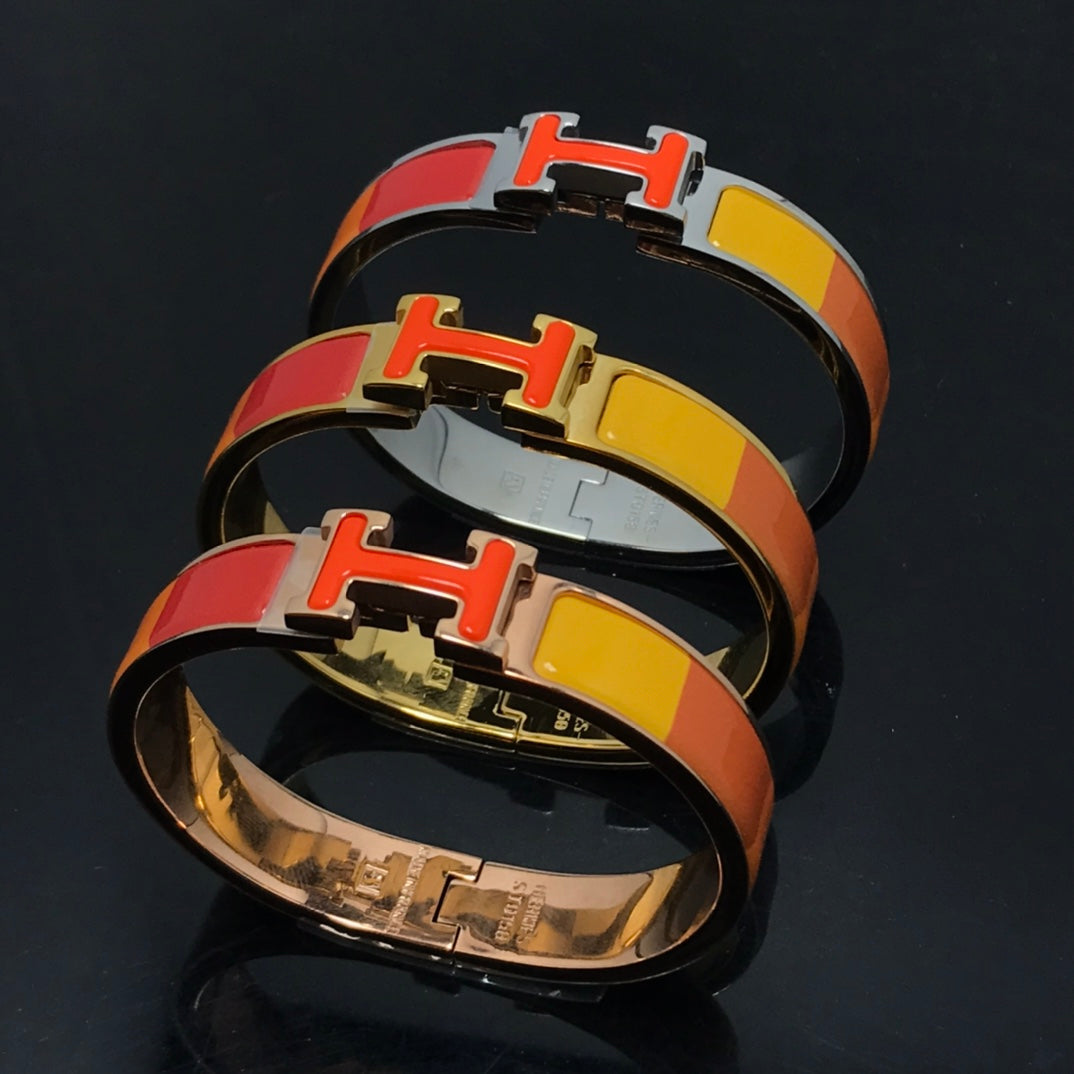 [Am jewelry]H BRACELET ORANGE RAINBOW CERAMIC