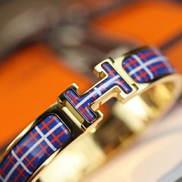 [Am jewelry]H TARTAN BRACELET 12MM