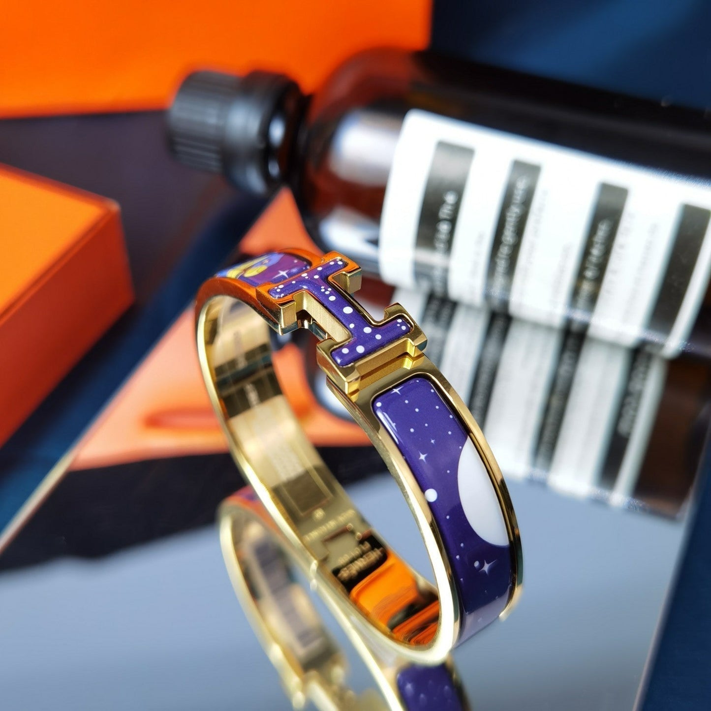[Am jewelry]H STAR AND MOON BRACELET 12MM