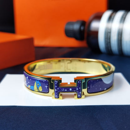 [Am jewelry]H STAR AND MOON BRACELET 12MM