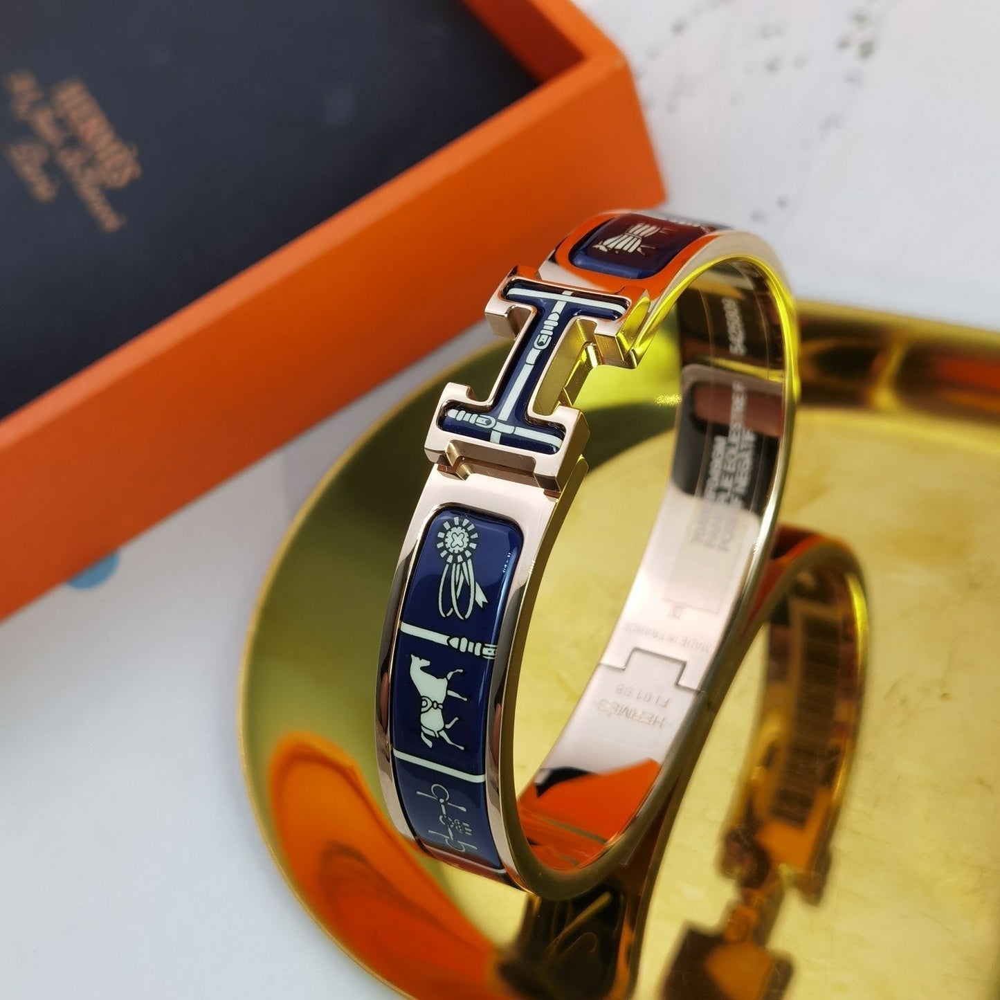 [Am jewelry]H COUVERTURES DARK BLUE BRACELET