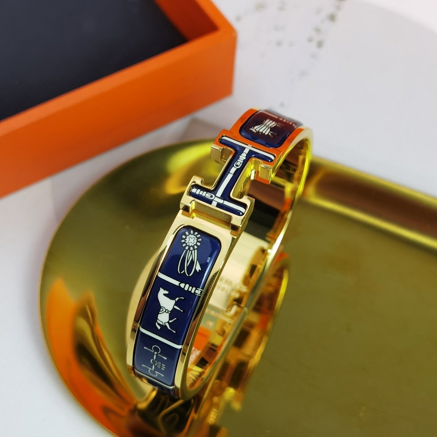 [Am jewelry]H COUVERTURES DARK BLUE BRACELET