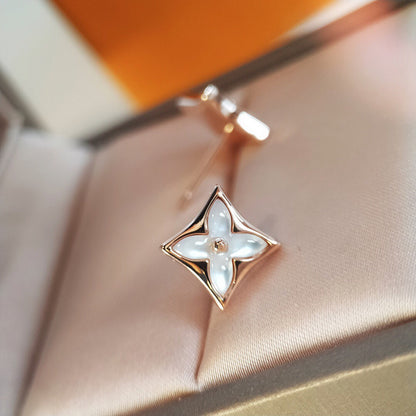 [Am jewelry]STAR MOP PINK GOLD EARRINGS