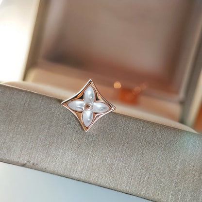 [Am jewelry]STAR MOP PINK GOLD EARRINGS