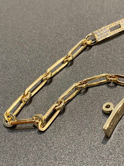 [Am jewelry]CHAINE BRACELET SMALL MODEL DIAMOND